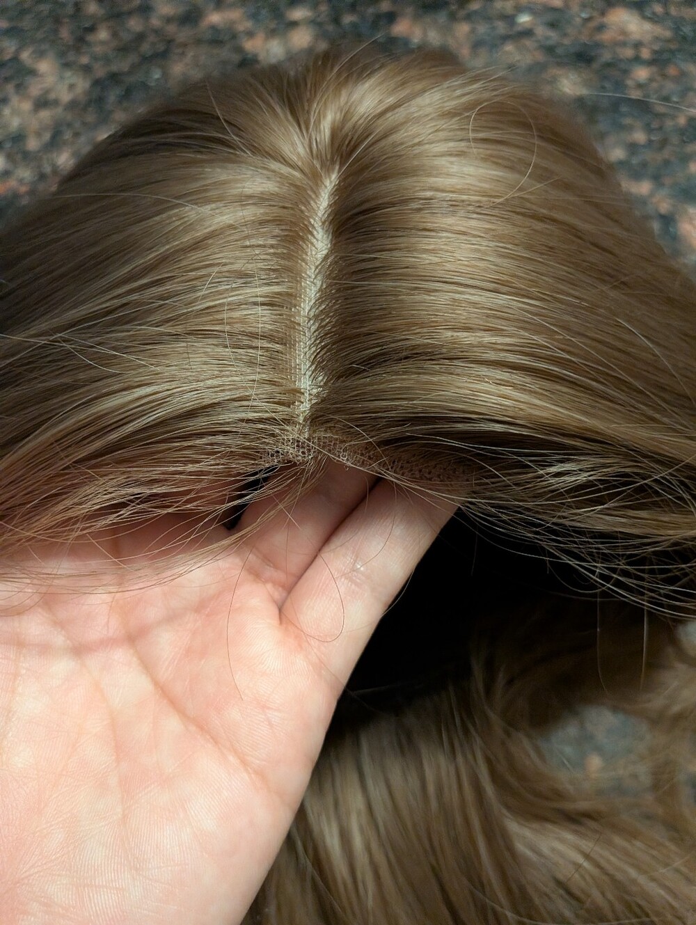 Synthetic Lightest Ash Brown Layered Wig